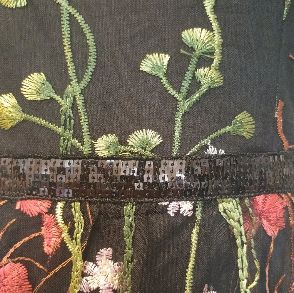 NWT JJS House Floral Embroidery Cocktail Dress Women's Size: L - Picture 14 of 14